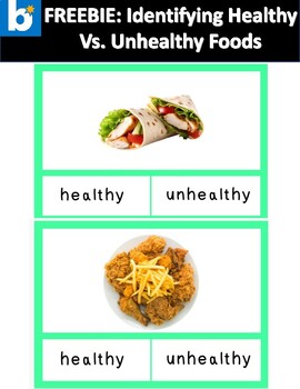 Preview of FREEBIE: Identifying Healthy and Unhealthy Foods BOOM CARDS™