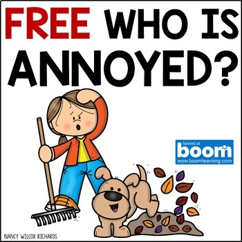 Preview of FREEBIE Identifying Our Emotions and Feelings | Who is Annnoyed Boom Cards