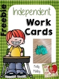 FREEBIE Independent Work Cards - I Need Help Cards