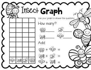 freebie insect count graph math graphing center for k 1 tpt