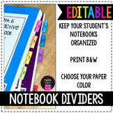 Interactive Notebook Dividers - [EDITABLE]