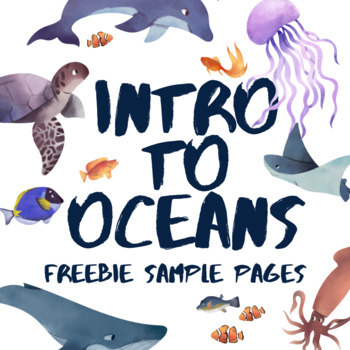 Preview of FREEBIE - Intro to Oceans SAMPLE of Marine Biology / Oceanography Unit Study