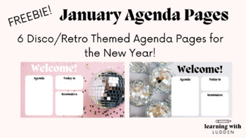 Preview of FREEBIE January Agenda Slides Editable