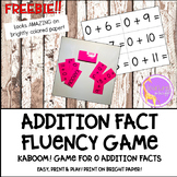 FREEBIE KABOOM! Addition Facts Fluency Game Zeros Only