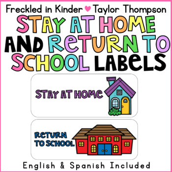 Preview of FREEBIE Keep at Home & Return to School Labels