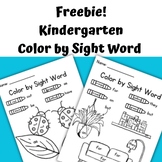 FREEBIE! Kindergarten Color by Sight Word for Spring! Kind