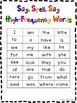 FREEBIE! Kindergarten Homework Packet {Phonics, High-Frequency Words