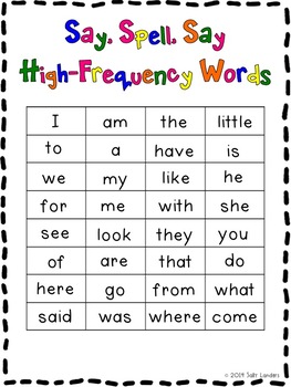 FREEBIE! Kindergarten Homework Packet {Phonics, High-Frequency Words