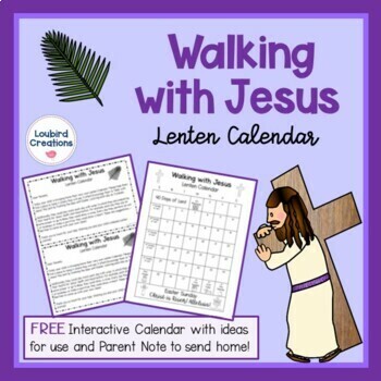 FREEBIE - Lent Calendar by Loubird Creations | Teachers Pay Teachers