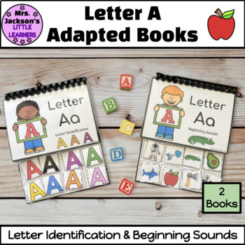 FREEBIE Letter A Alphabet Adapted Books | Matching and Errorless Learning