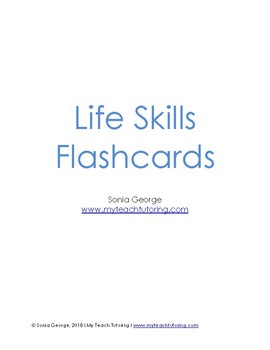 FREEBIE - Life Skills Flashcards By My Teach Tutoring | TpT