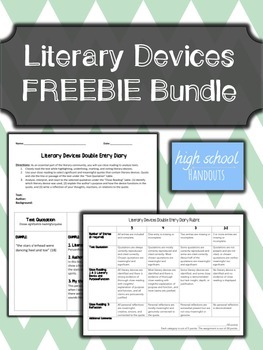 Preview of FREEBIE Literary Devices Bundle