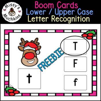Preview of FREEBIE!! Lower and Upper Letter Recognition {Boom Card} - Distance Learning