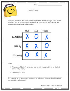 freebees printable logic puzzle by catch my products tpt