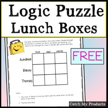 Preview of Printable Logic Puzzle or Brain Teaser for Primary Students Lunch Box