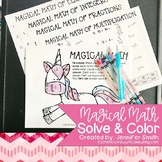 FREEBIE Magical Math Solve and Color (Set of Four)