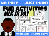 FREEBIE Martin Luther King Day Fun Activity Worksheets