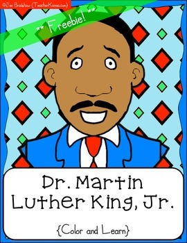 Preview of MLK Color & Learn, Martin Luther King, Jr.