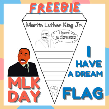 Preview of FREEBIE: Martin Luther King Jr. MLK Day Flag