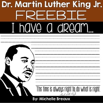 Preview of FREEBIE Martin Luther King Jr. Writing Activity