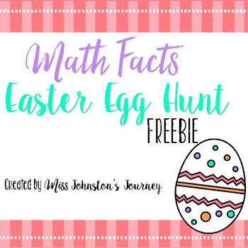 Preview of FREEBIE Math Fact Easter Egg Hunt