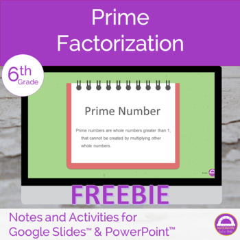 Preview of FREEBIE Math Prime Factorization Presentation