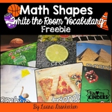 FREEBIE Math Shapes Write The Room Vocabulary