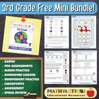 Preview of FREEBIE! Mathtastico 3rd Grade Unit 4: Lesson 2 Comparing Fractions
