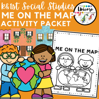 Preview of FREEBIE Me on the Map Kindergarten and 1st Grade Activity Packet