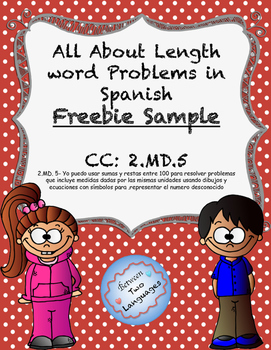 Preview of FREEBIE Measurement Word Problems in Spanish