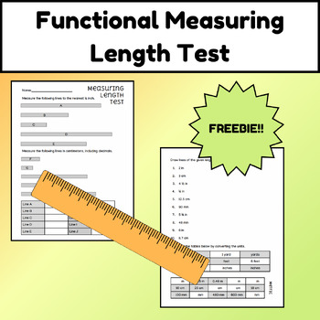 Preview of FREEBIE Measuring Length Test