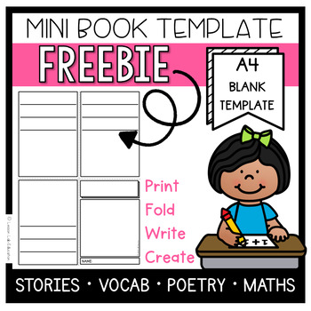 FREE! - Mini Book Template, Creative Writing & Drawing