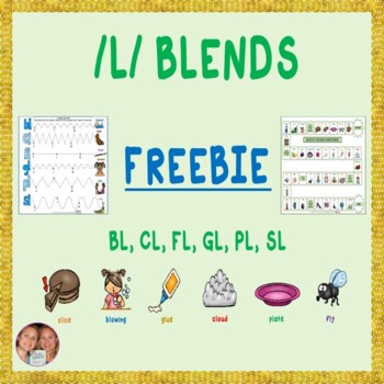 Preview of FREEBIE! Mixed /L/ Blend Articulation Game board and Worksheet