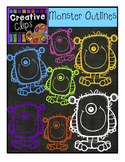 FREEBIE! Monster Outlines {Creative Clips Digital Clipart}