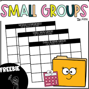 Preview of Reading Math and Conference Schedule - Small Group Notes {FREE}