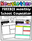 FREEBIE Monthly Counselor Newsletters