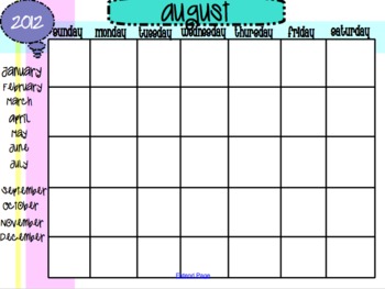 Preview of FREEBIE! Morning Calendar/Routine Elementary