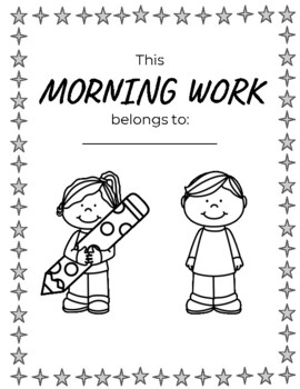 Preview of FREEBIE Morning Work Cover Page