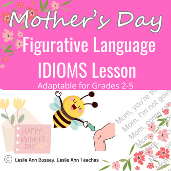 Preview of FREE Mother's Day Figurative Language IDIOMS Lesson Outline & Craft Grades 2-5