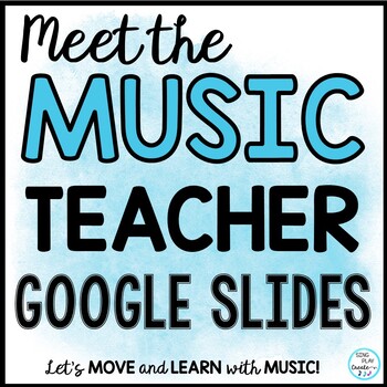 Preview of FREEBIE: Music Class "Meet the Teacher" Google Slides Template and Graphics