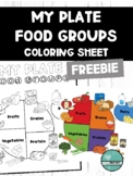 FREEBIE- My Plate Food Groups Coloring Sheet