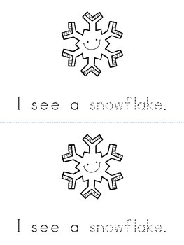 Preview of FREEBIE My Winter Booklet - Mini Sight Word Beginner Reader for Winter