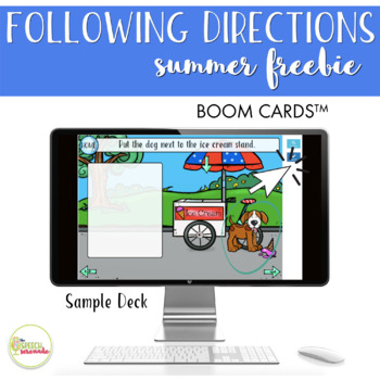 Preview of FREE Summer Following Directions Boom Cards™