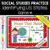 Freebie - Name that State - Identifying States Powerpoint Game #1