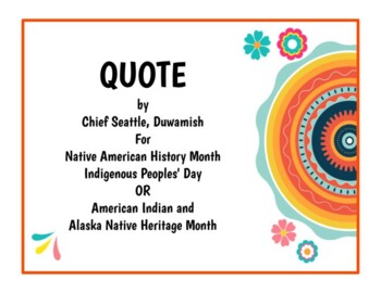 Preview of Native American Heritage Month Indigenous Bulletin Board Poster