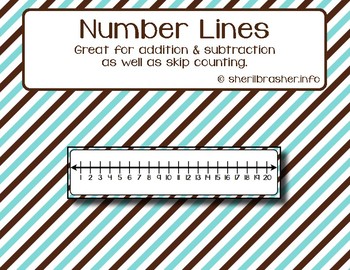 Preview of Number Lines | Cards | Math Support