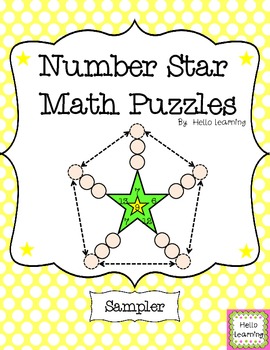 Preview of Number Star Math Puzzles Sampler- Free!