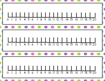 FREEBIE-Number lines 1-20 Multiple designs by Suze Made It | TpT