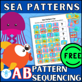 FREEBIE Ocean Under the Sea AB Pattern Sequencing Activity