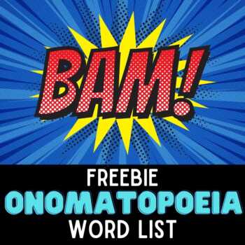 Onomatopoeia List Teaching Resources | TPT